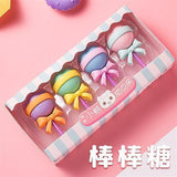 Creative modeling student rubber ice cream cake eraser set hamburger cartoon eraser Stationery Gift