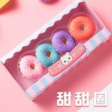 Creative modeling student rubber ice cream cake eraser set hamburger cartoon eraser Stationery Gift