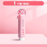 Cute Cat Claw Automatic Eraser Retractable Push-Pull Cartoon Student Eraser No Debris Push-Pull Eraser