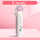 Cute Cat Claw Automatic Eraser Retractable Push-Pull Cartoon Student Eraser No Debris Push-Pull Eraser