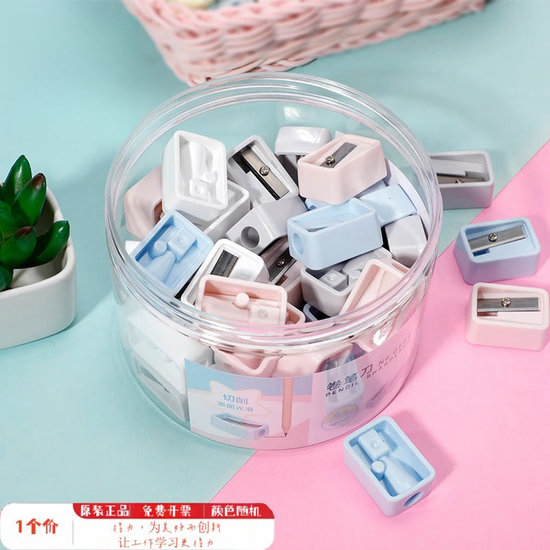 Efficient Pencil Sharpener with Three Holes for Different Thicknesses, Prevents Shavings from Flying, Suitable for Kindergarten and Elementary School Art Classes