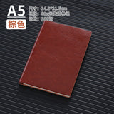A5 business leather meeting notebook custom cover Logo classic pu notepad advertising gift box custom wholesale