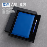A5 business leather meeting notebook custom cover Logo classic pu notepad advertising gift box custom wholesale
