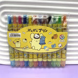 Cartoon Cute 12/18/24 Color Rotating Crayons Creative Painting Stationery Kindergarten Children's Short Crayons