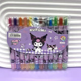 Cartoon Cute 12/18/24 Color Rotating Crayons Creative Painting Stationery Kindergarten Children's Short Crayons