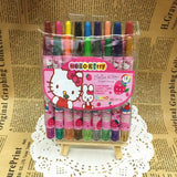 Cartoon Cute 12/18/24 Color Rotating Crayons Creative Painting Stationery Kindergarten Children's Short Crayons