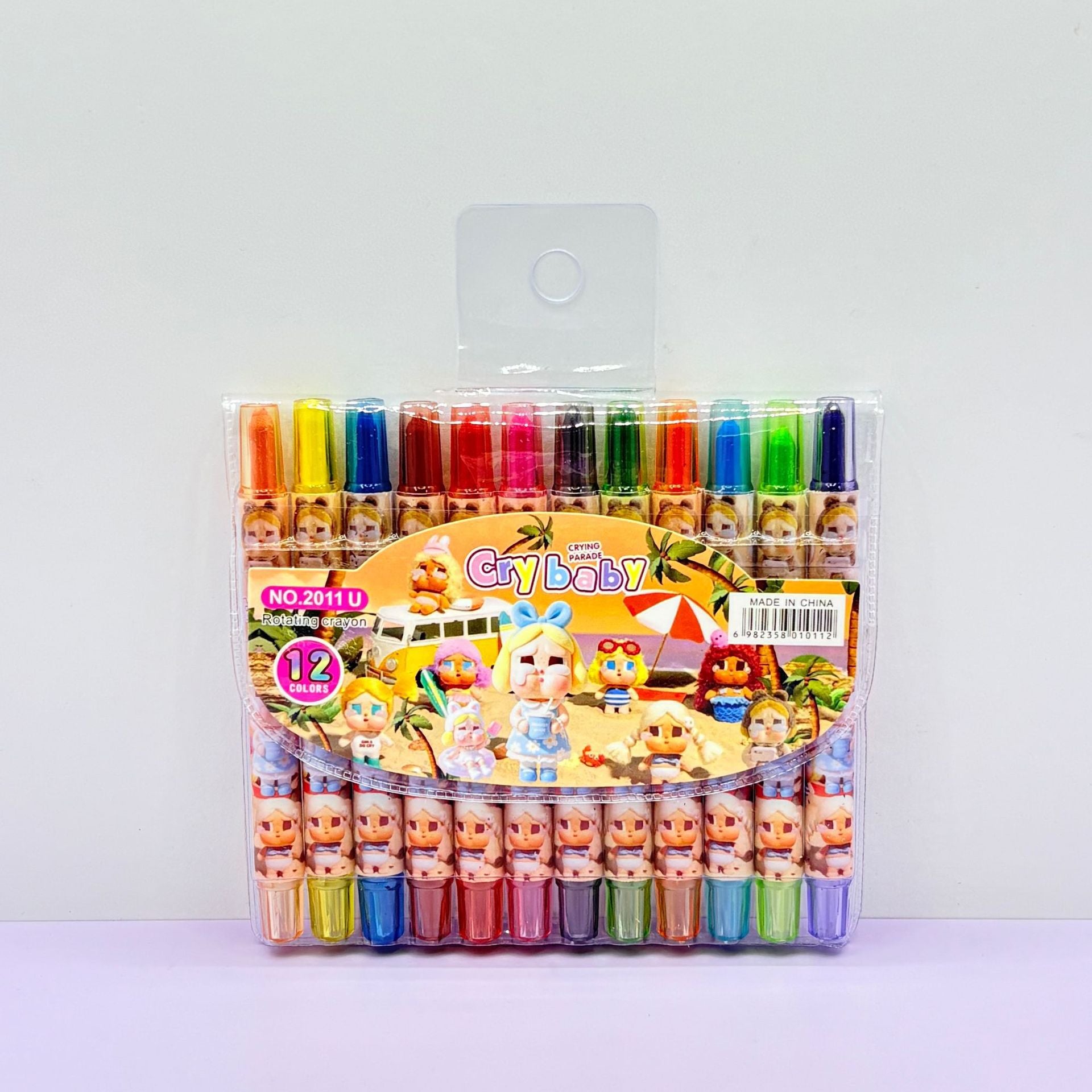 Cartoon Cute 12/18/24 Color Rotating Crayons Creative Painting Stationery Kindergarten Children's Short Crayons