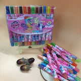Cartoon Cute 12/18/24 Color Rotating Crayons Creative Painting Stationery Kindergarten Children's Short Crayons
