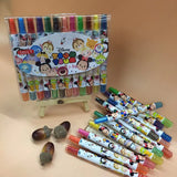 Cartoon Cute 12/18/24 Color Rotating Crayons Creative Painting Stationery Kindergarten Children's Short Crayons