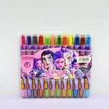 Cartoon Cute 12/18/24 Color Rotating Crayons Creative Painting Stationery Kindergarten Children's Short Crayons