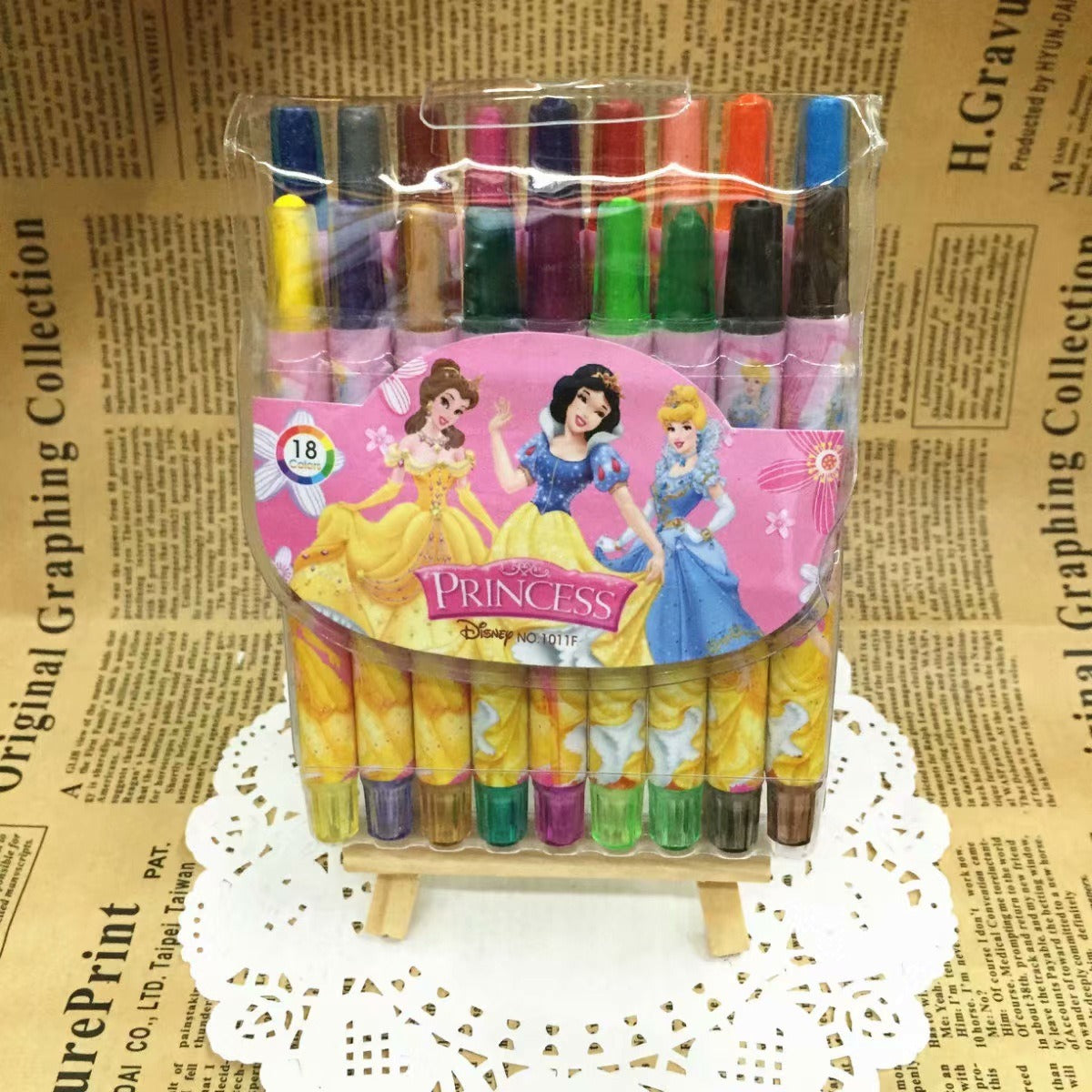 Cartoon Cute 12/18/24 Color Rotating Crayons Creative Painting Stationery Kindergarten Children's Short Crayons