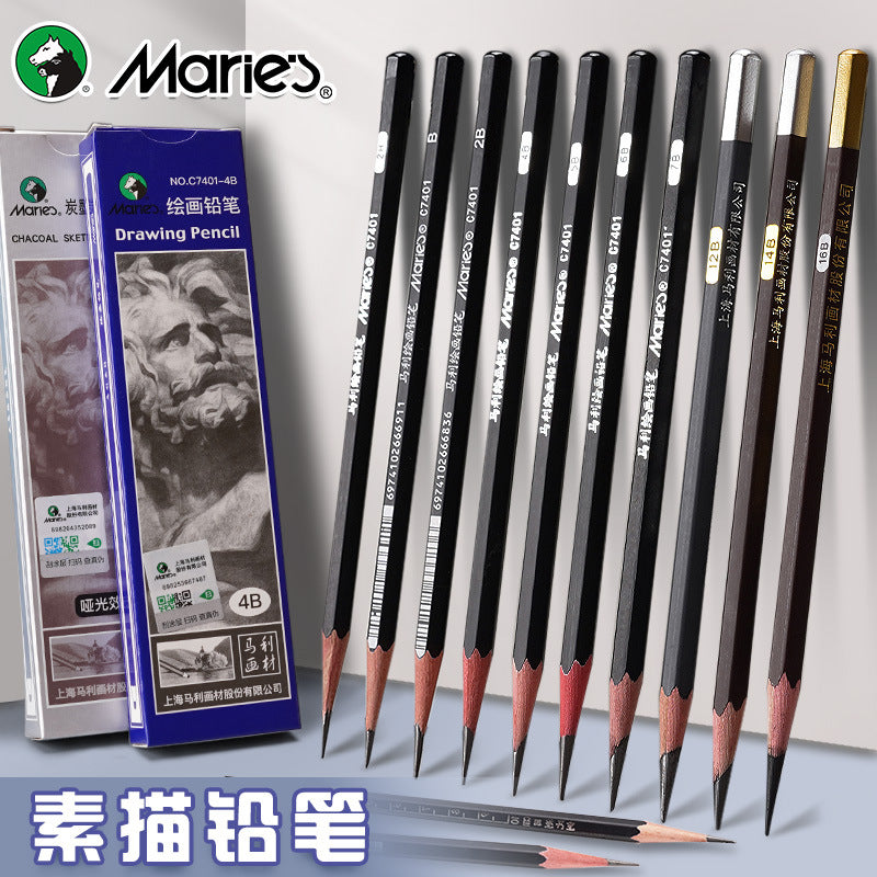 Marley 7401 Sketch Drawing Pencil Sketch Charcoal Student Writing Pencil Charcoal Pencil Wholesale Spot