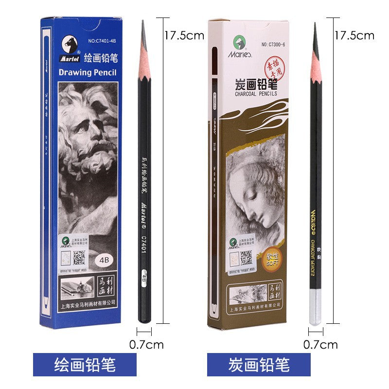 Marley 7401 Sketch Drawing Pencil Sketch Charcoal Student Writing Pencil Charcoal Pencil Wholesale Spot