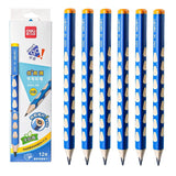 Deli elementary school student non-toxic hole pencil first grade kindergarten hb thick rod 2b hole pen triangle Rod wholesale