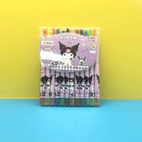 1012 cartoon cute 12 color rotating crayon creative painting stationery kindergarten children long crayons