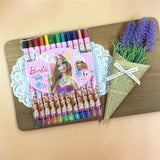 1012 cartoon cute 12 color rotating crayon creative painting stationery kindergarten children long crayons
