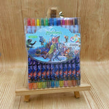 1012 cartoon cute 12 color rotating crayon creative painting stationery kindergarten children long crayons