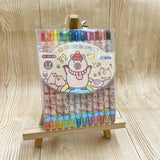 1012 cartoon cute 12 color rotating crayon creative painting stationery kindergarten children long crayons