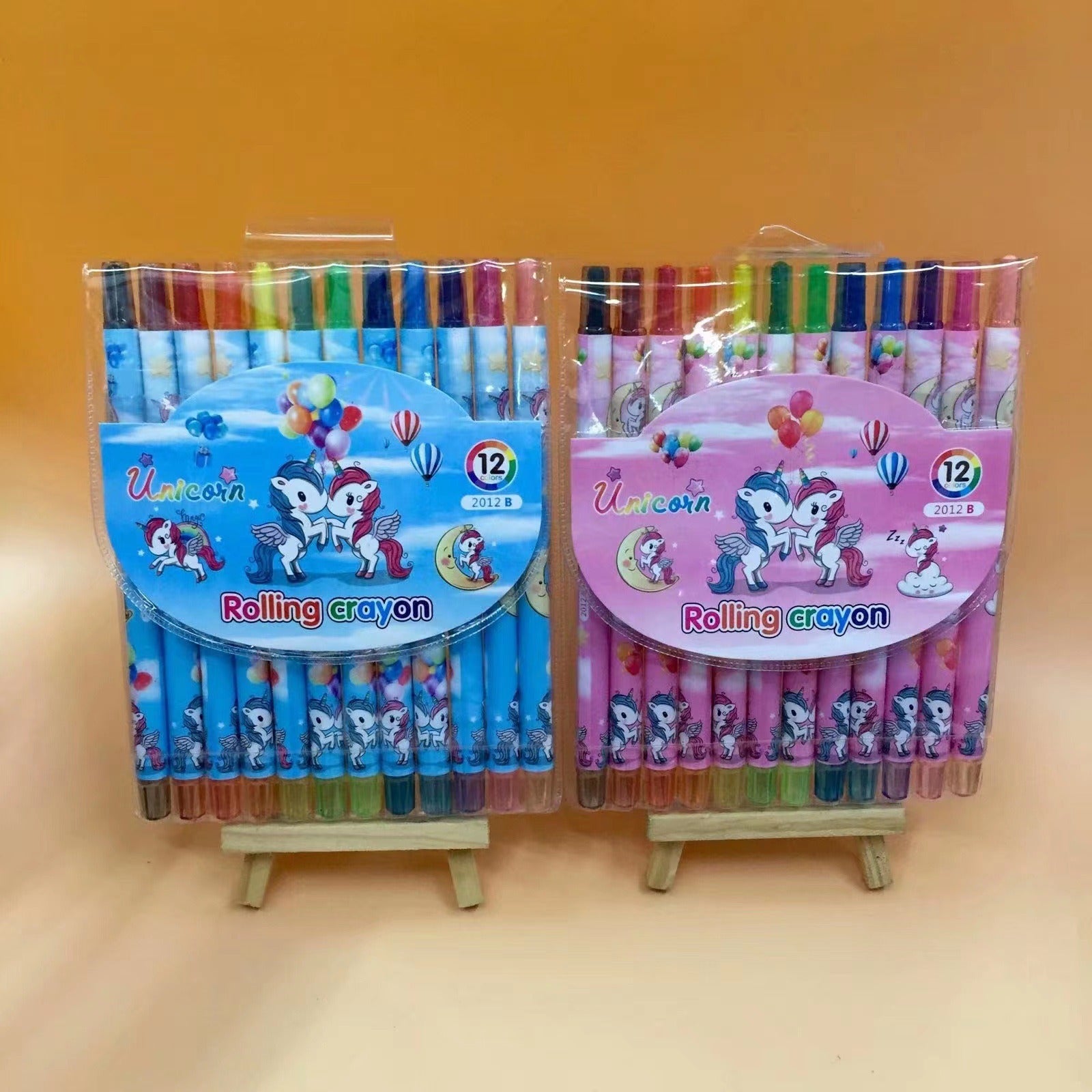 1012 cartoon cute 12 color rotating crayon creative painting stationery kindergarten children long crayons