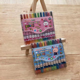 1012 cartoon cute 12 color rotating crayon creative painting stationery kindergarten children long crayons