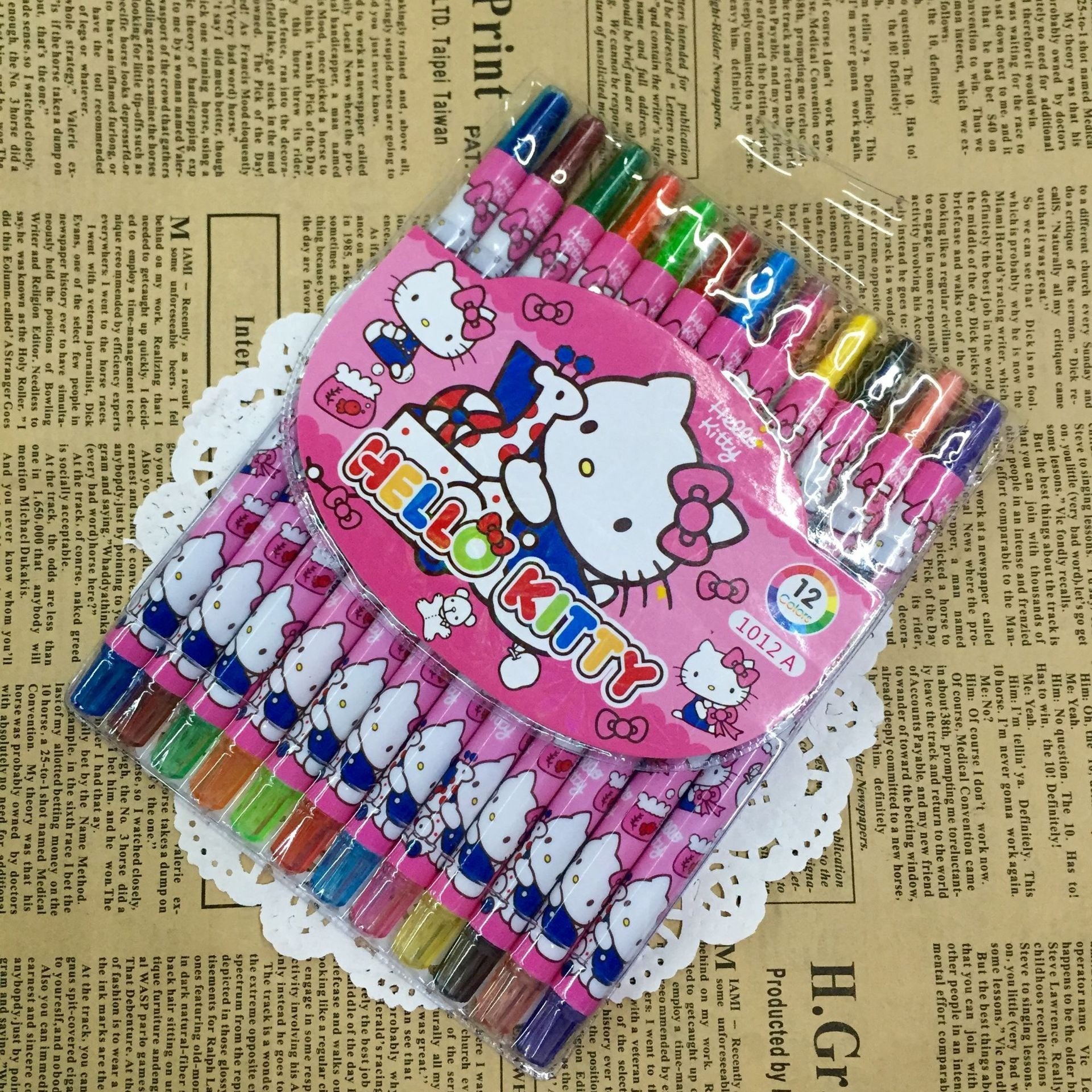 1012 cartoon cute 12 color rotating crayon creative painting stationery kindergarten children long crayons