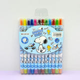 1012 cartoon cute 12 color rotating crayon creative painting stationery kindergarten children long crayons