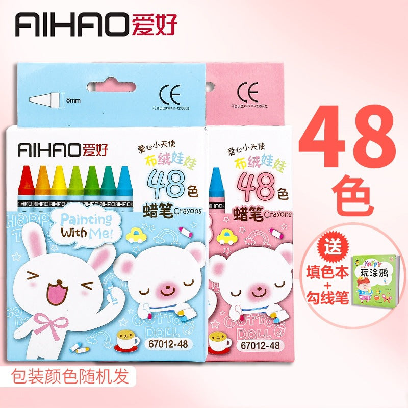 Love oil painting stick 36 colors washable children's colored crayons art supplies kindergarten students 68082 wholesale