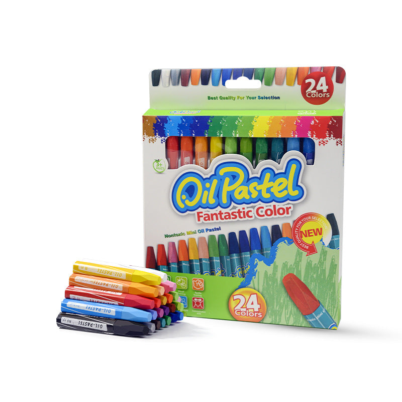 Carefully Selected Heavy Color Oil Crayons 36 Colors Kidsren's Painting Pens Environmentally Friendly Coloring Stick Waterproof Hexagonal Oil Pastels