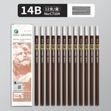 Marley Pencil Sketch Black Full Set Boxed Soft Medium Hard Charcoal Pen hb Art Drawing Exam Matte Sketch Pencil