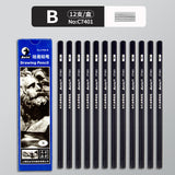 Marley Pencil Sketch Black Full Set Boxed Soft Medium Hard Charcoal Pen hb Art Drawing Exam Matte Sketch Pencil