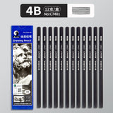 Marley Pencil Sketch Black Full Set Boxed Soft Medium Hard Charcoal Pen hb Art Drawing Exam Matte Sketch Pencil