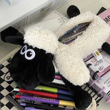 Ins Style Cute Plush Peter Rabbit Doll Pencil Bag Preppy Style Soft Cute Healing Animal Stationery Cosmetics Bag