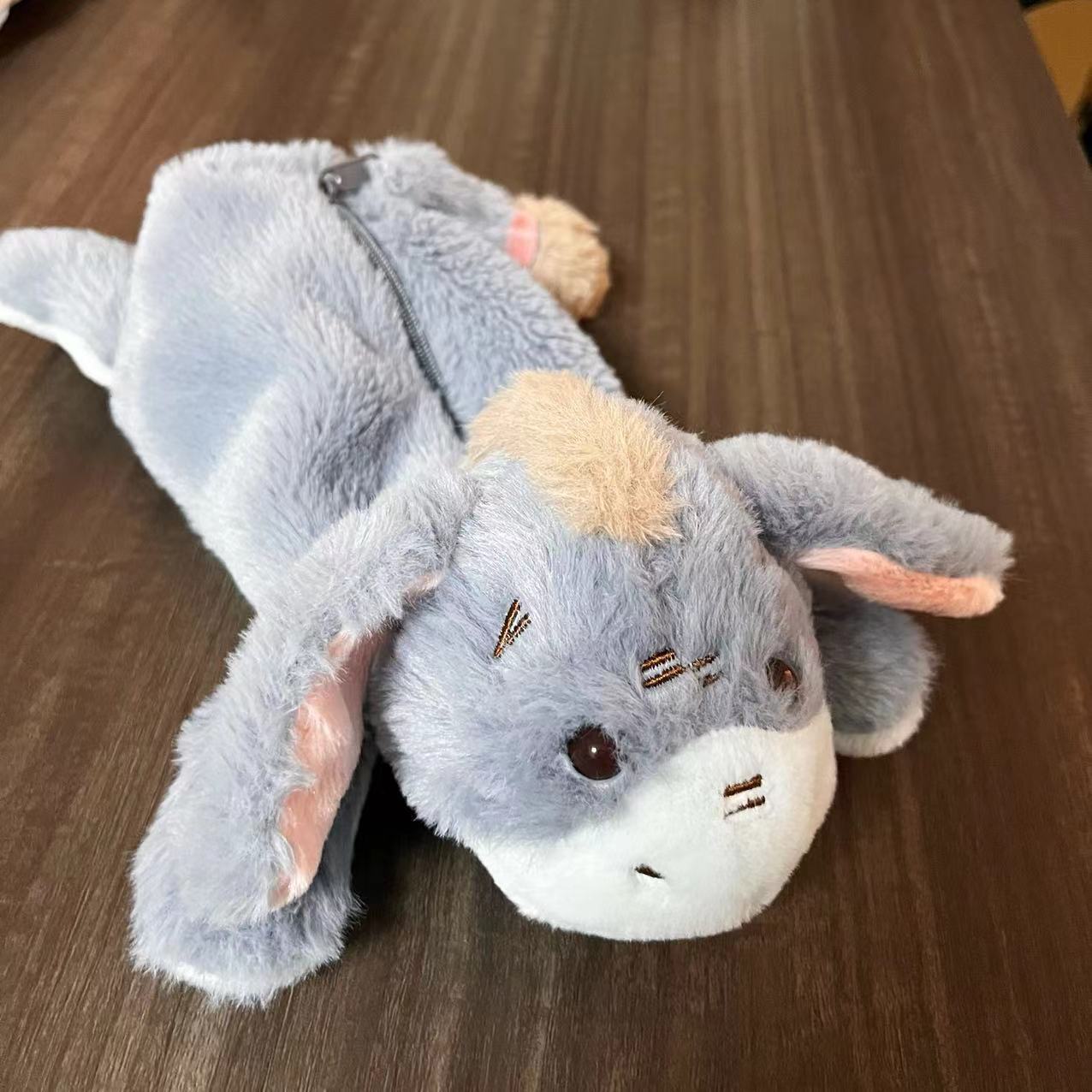 Ins Style Cute Plush Peter Rabbit Doll Pencil Bag Preppy Style Soft Cute Healing Animal Stationery Cosmetics Bag