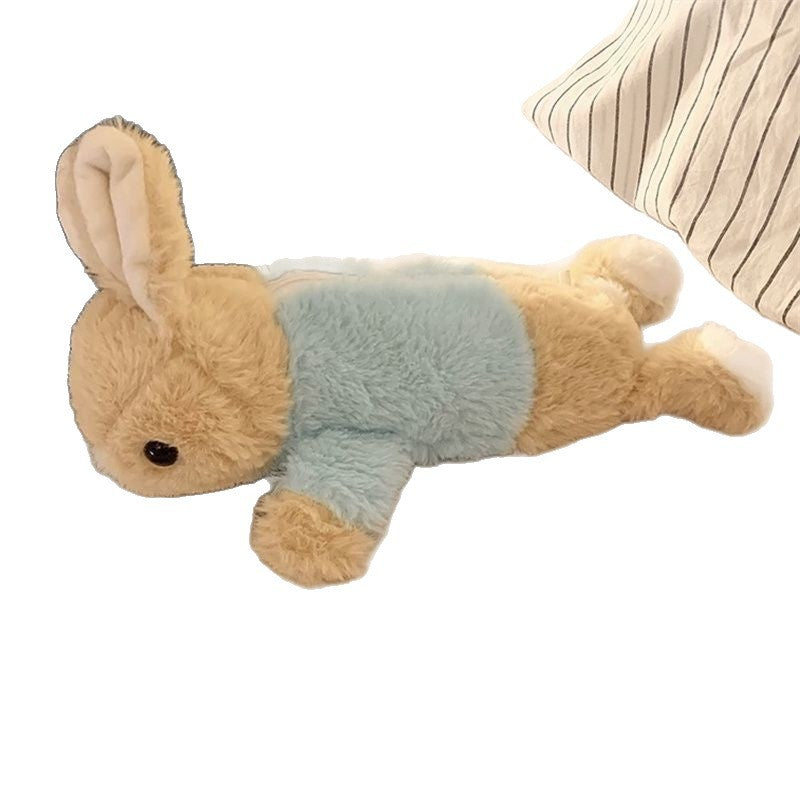 Ins Style Cute Plush Peter Rabbit Doll Pencil Bag Preppy Style Soft Cute Healing Animal Stationery Cosmetics Bag