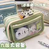 Stationery Pencil Case Large Capacity Flip Cover High-Looking Ins Student Pencil Case Junior High School Student Niche Men and Women Stationery Box