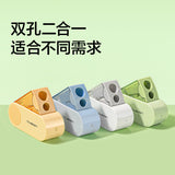 Deli Ns074 Double-Hole Pencil Sharpener Large Aperture Pencil Sharpener Primary School Student Mini Multi-Functional Portable Pencil Sharpener