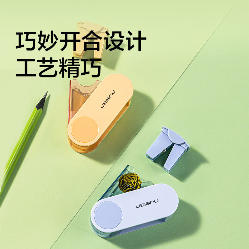 Deli Ns074 Double-Hole Pencil Sharpener Large Aperture Pencil Sharpener Primary School Student Mini Multi-Functional Portable Pencil Sharpener