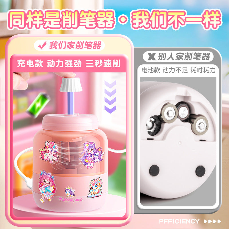 Kaba Bear's New Model Automatic Electric Pencil Sharpener, Small Pencil Sharpener for Elementary School Students