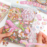 Landscape Sticker Collection Book 3D Miniature World Landscape Sticker Book Cute Educational DIY Decorative Stickers