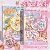 Landscape Sticker Collection Book 3D Miniature World Landscape Sticker Book Cute Educational DIY Decorative Stickers