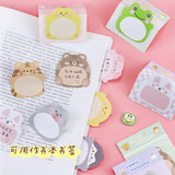 Korean Cute Cartoon Animal Sticky Notes Creative Animal Standing Message Memo Sticky Notes Can Be Customized with Logo