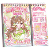 Kaba Bear's New Paging Dress-Up Sticker Book Princess Dress-Up Sticker Book Girl DIY Sticker Puzzle Game~