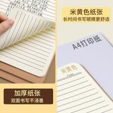 16K Notebook Homework Book English Composition Chinese Mathematics Exercise Book Junior High School Students Thickeneded Kraft Paper Notebook