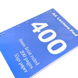 A4 Thickened 200-Page Thin Notebook for Students, Suitable for Exam Preparation, Public Service Exams, and Note-Taking, with American-Style Horizontal Lines