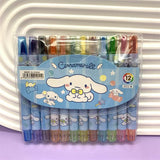 Cartoon Cute 12/18/24 Color Rotating Crayons Creative Painting Stationery Kindergarten Children's Short Crayons