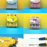 1012 cartoon cute 12 color rotating crayon creative painting stationery kindergarten children long crayons