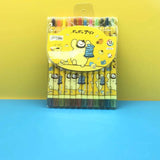 1012 cartoon cute 12 color rotating crayon creative painting stationery kindergarten children long crayons