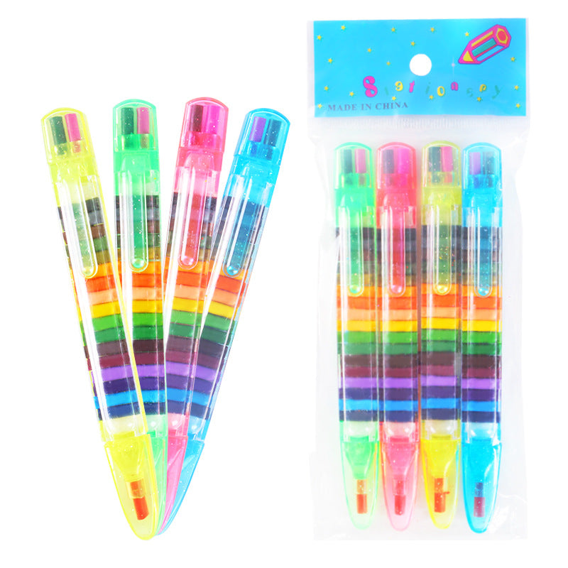 Children's Graffiti Painted Crayon 20 Color Pupil Brushes Children's Colored Crayon Graffiti Brushes Oil Painting Stick Set