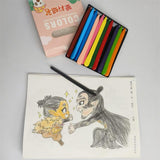 Triangular Crayons Are the First Choice for Children's Drawing. They Have a Triangular Design, Are Easy to Grip, Are Safe, Non-Toxic, and Come in Vibrant Colors