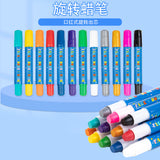 Children's Face Paint Crayons, Easy-To-Clean Body Painting Water-Soluble Graffiti Set, 12-Color Rotating Model
